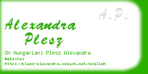 alexandra plesz business card